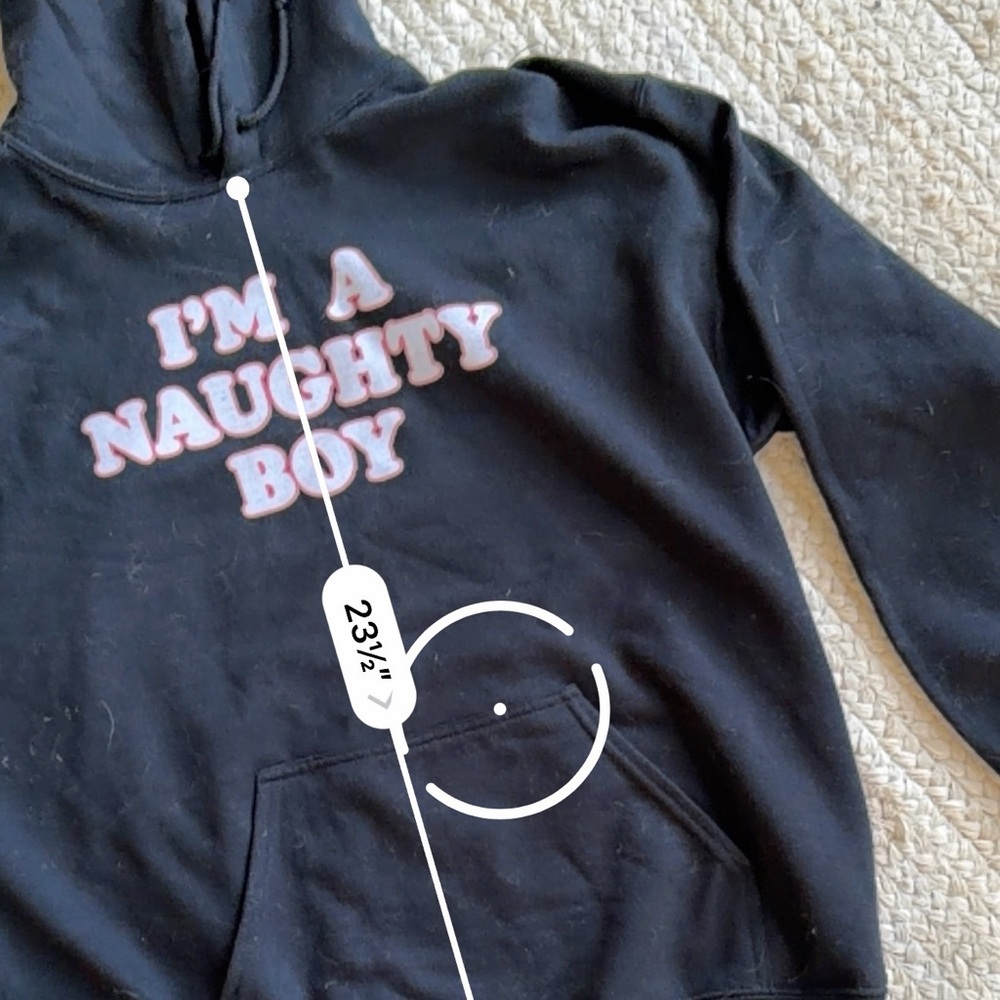Baylee Levine - I’m a Naughty Boy Men’s size L hoodie - Picture 3 of 5